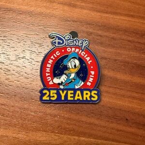 Disney Donald Duck 25th Anniversary Pin - Red, Blue, Yellow